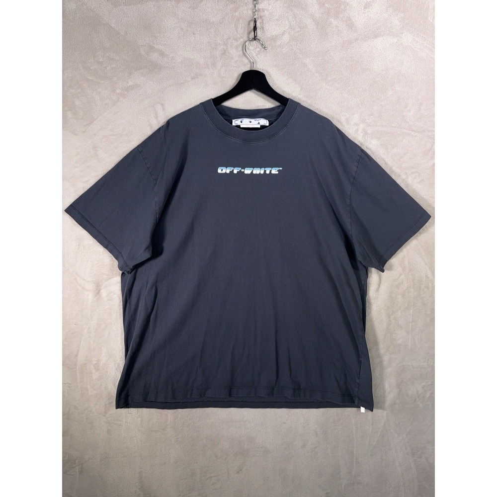Off-White Between Arrows T Shirt Mens XL Gray Graphic Logo Streetwear Tee